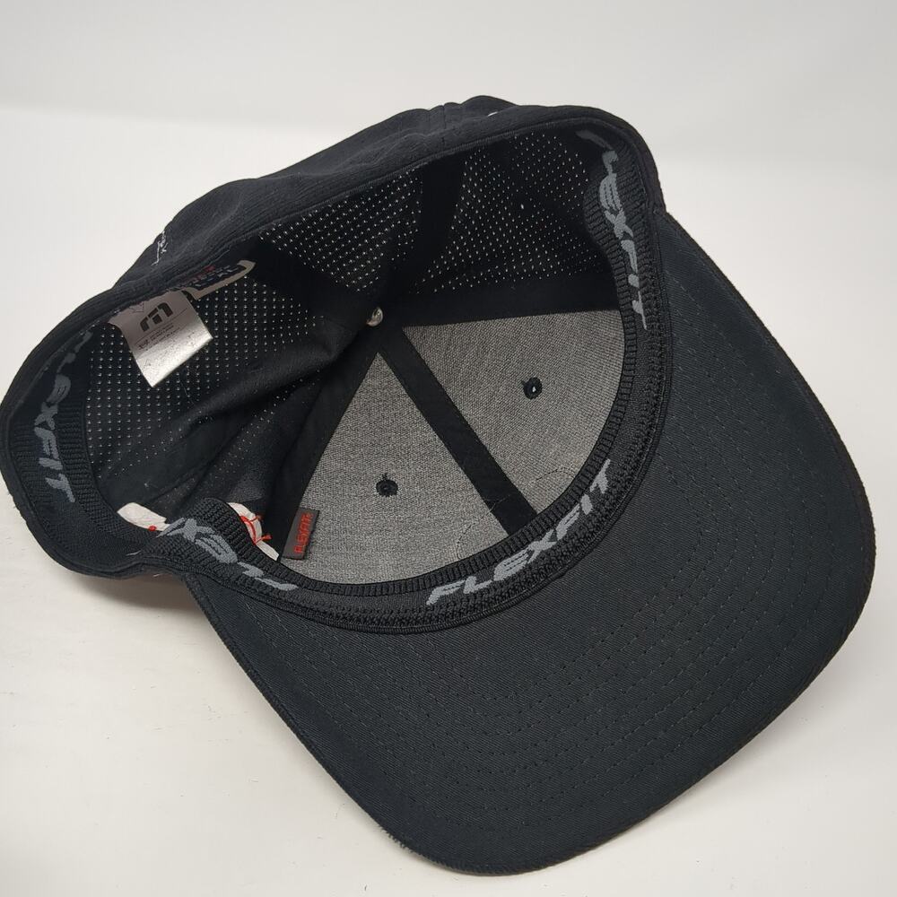 Travis Mathew Patch Fitted Hat Solid Black Xl Emb… - image 7